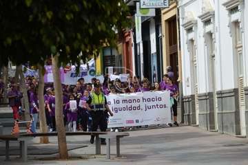 Marcha de escolares por la igualdad en Telde (Foto TA)